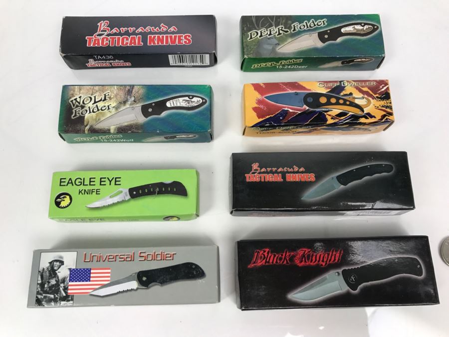 Set Of (8) New Old Stock Pocket Knives