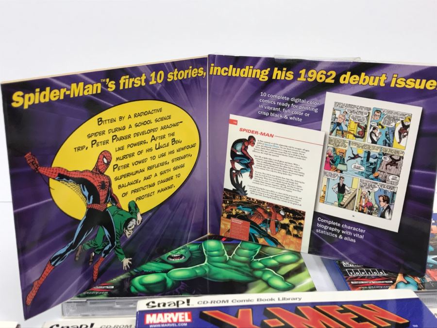 Collection Of (7) Sealed Marvel Comics Snap! CD-ROM Comic Book Library: X-Men, Spider-man, Hulk, Avengers, Iron Man, Fantastic Four, Daredevil [Photo 13]