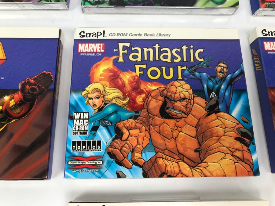 Collection Of (7) Sealed Marvel Comics Snap! CD-ROM Comic Book Library: X-Men, Spider-man, Hulk, Avengers, Iron Man, Fantastic Four, Daredevil [Photo 4]
