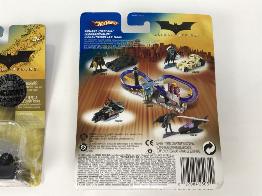 Pair Of 2005 Exclusive Limited Edition Of 3000 Hot Wheels Batman Begins Batmobile Cars Mattel 2005 [Photo 7]