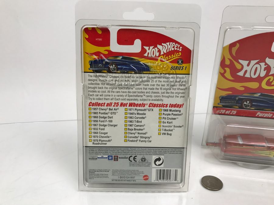 Pair Of 2005 Exclusive Limited Edition Of 3000 Hot Wheels Classics 20 Of 25 Purple Passion Sealed Mattel 2004 [Photo 7]