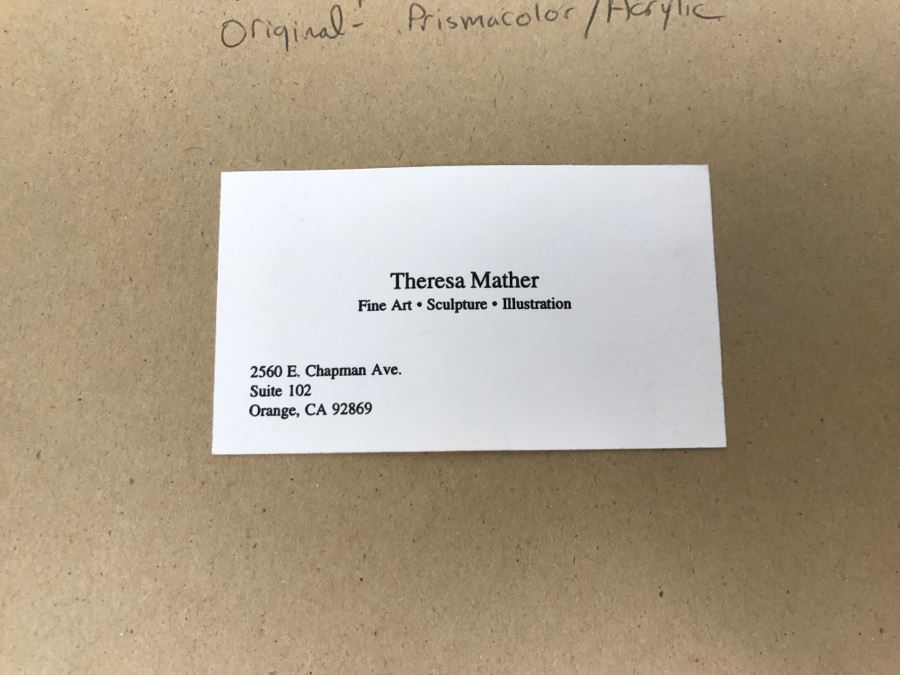 Original Comic Con Art Show Artwork By Theresa Mather Titled 'Bad Cat' 1998 [Photo 11]