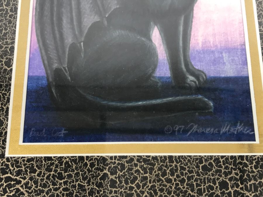 Original Comic Con Art Show Artwork By Theresa Mather Titled 'Bad Cat' 1998 [Photo 5]