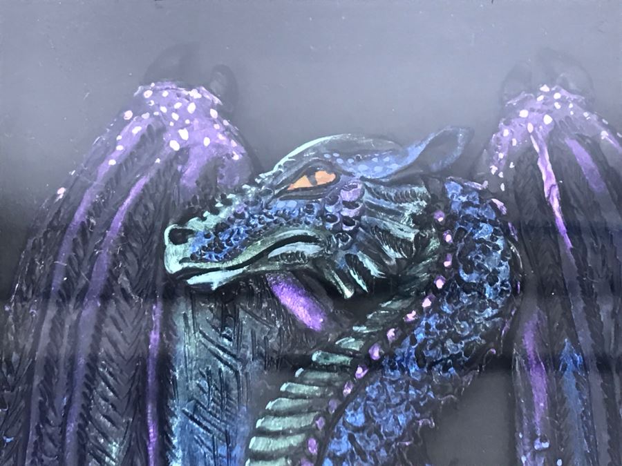 Original Comic Con Art Show Artwork By Theresa Mather Dragon Guarding Jewels 1996 [Photo 8]