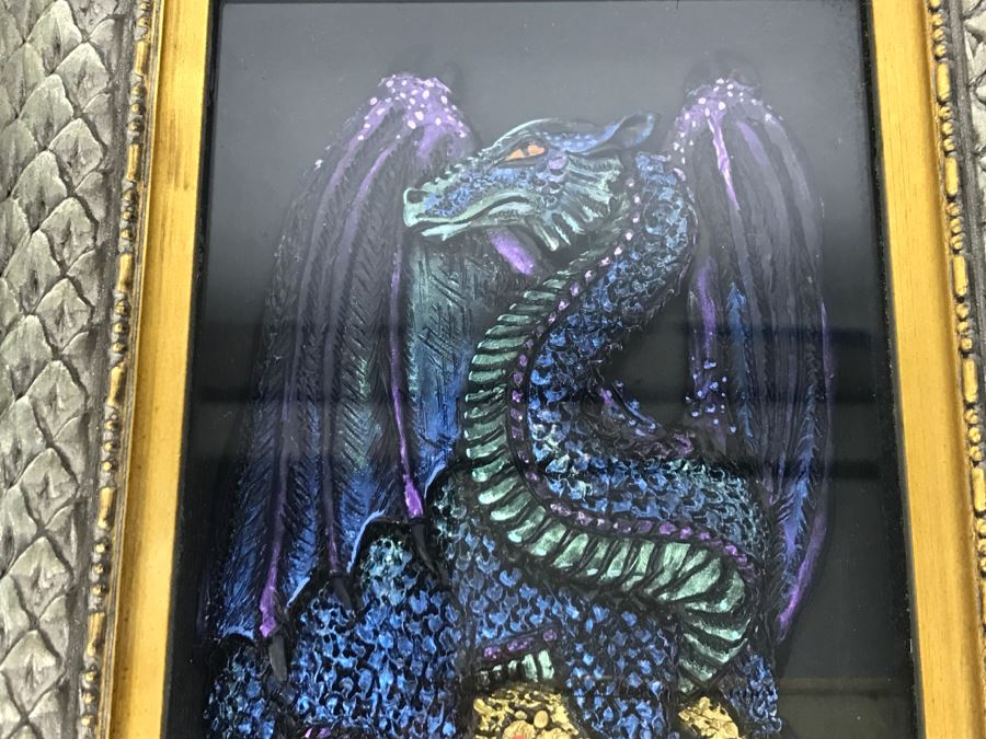 Original Comic Con Art Show Artwork By Theresa Mather Dragon Guarding Jewels 1996 [Photo 3]