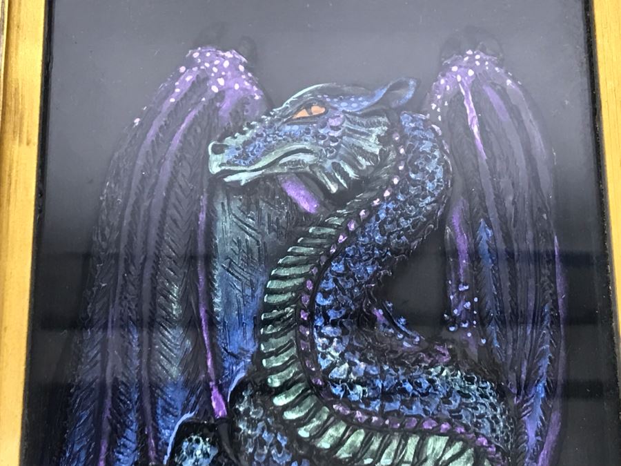 Original Comic Con Art Show Artwork By Theresa Mather Dragon Guarding Jewels 1996 [Photo 7]