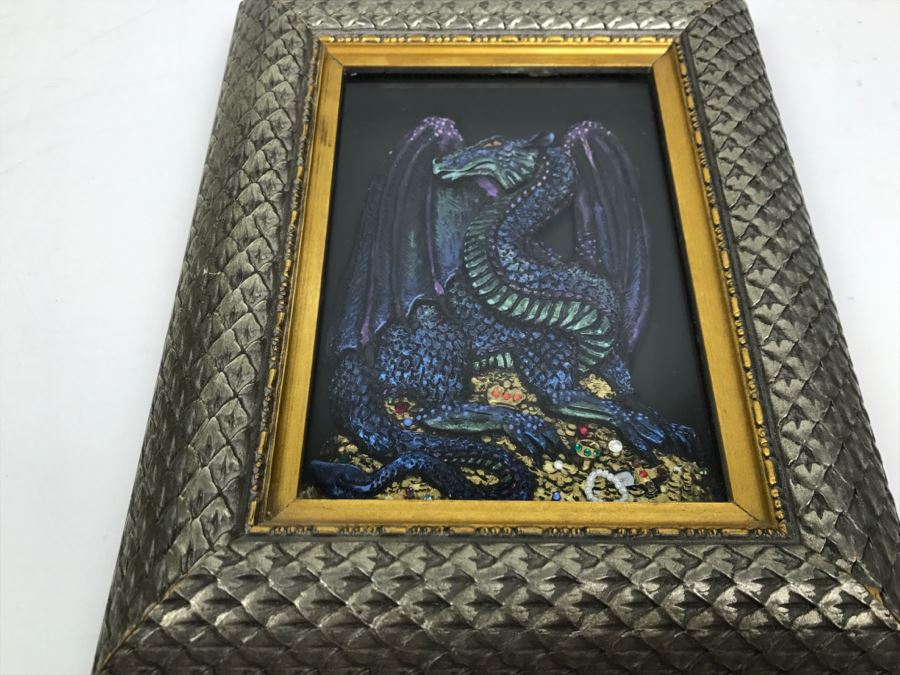 Original Comic Con Art Show Artwork By Theresa Mather Dragon Guarding Jewels 1996 [Photo 10]