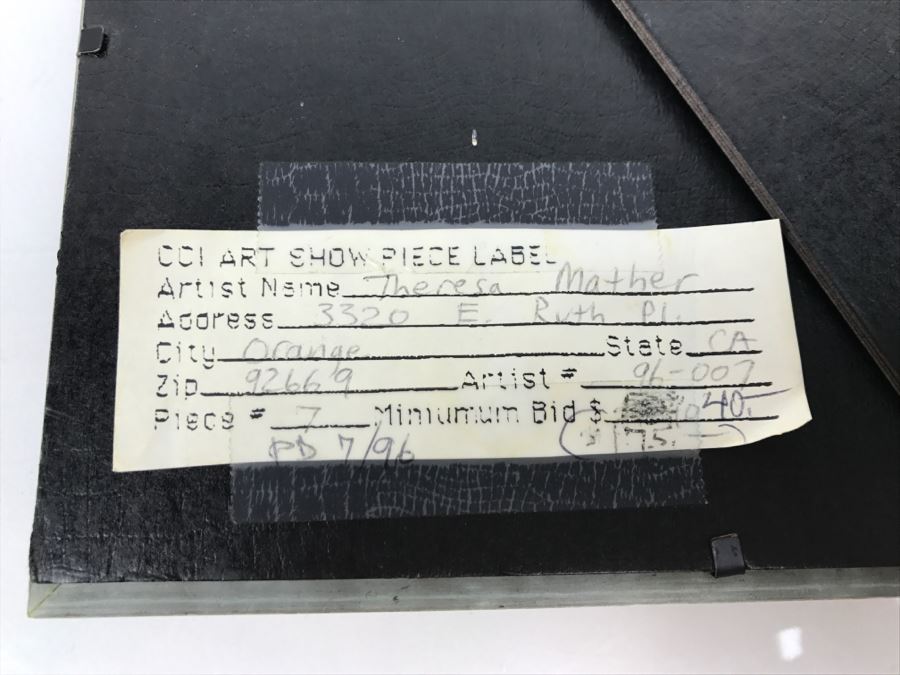 Original Comic Con Art Show Artwork By Theresa Mather Dragon Guarding Jewels 1996 [Photo 13]