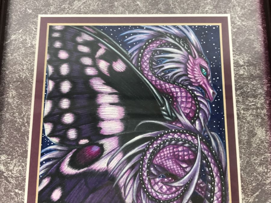 Original Comic Con Art Show Artwork By Theresa Mather Titled 'Amethyst Dragon Fly' 2001 [Photo 3]