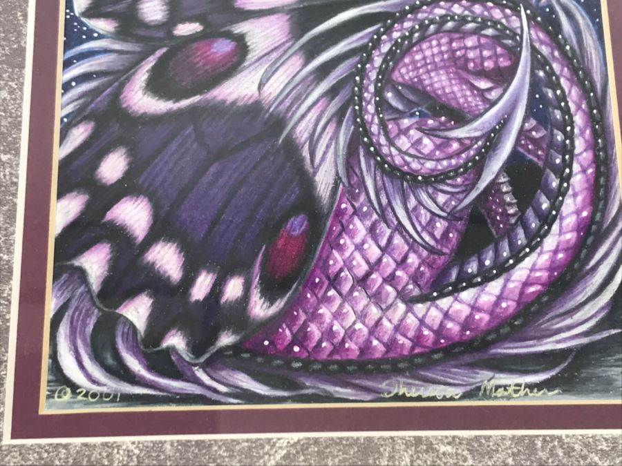 Original Comic Con Art Show Artwork By Theresa Mather Titled 'Amethyst Dragon Fly' 2001 [Photo 6]