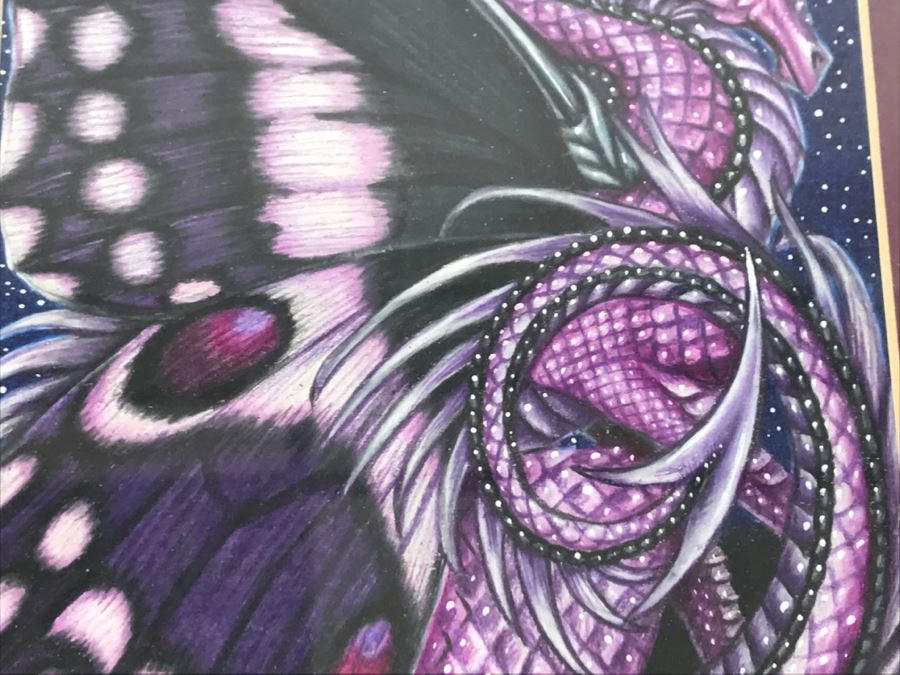 Original Comic Con Art Show Artwork By Theresa Mather Titled 'Amethyst Dragon Fly' 2001 [Photo 5]
