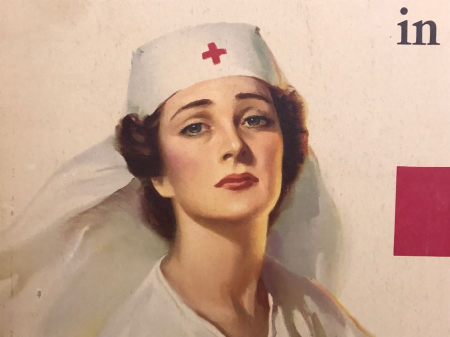 Vintage 1940's Red Cross War Fund 1943 Poster On Board The Greatest Mother In The World [Photo 4]