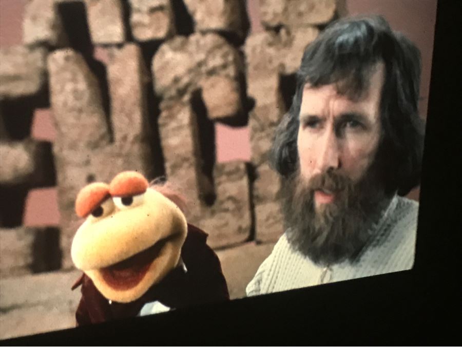 Original Early Slide From Jim Henson's Muppet Show Pilot Titled 'The Muppet Show: Sex And Violence' 1975 By Photographer Charles Rowan Featuring Jim Henson Holding Early Kermit The Frog [Photo 3]