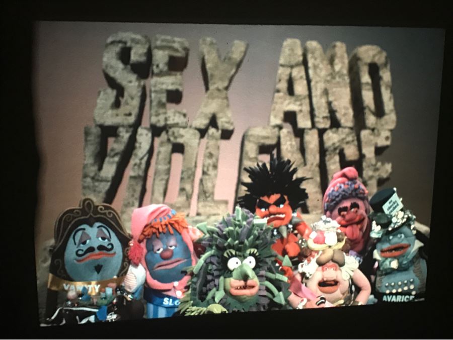 Original Early Slide From Jim Henson's Muppet Show Pilot Titled 'The Muppet Show: Sex And Violence' 1975 By Photographer Charles Rowan