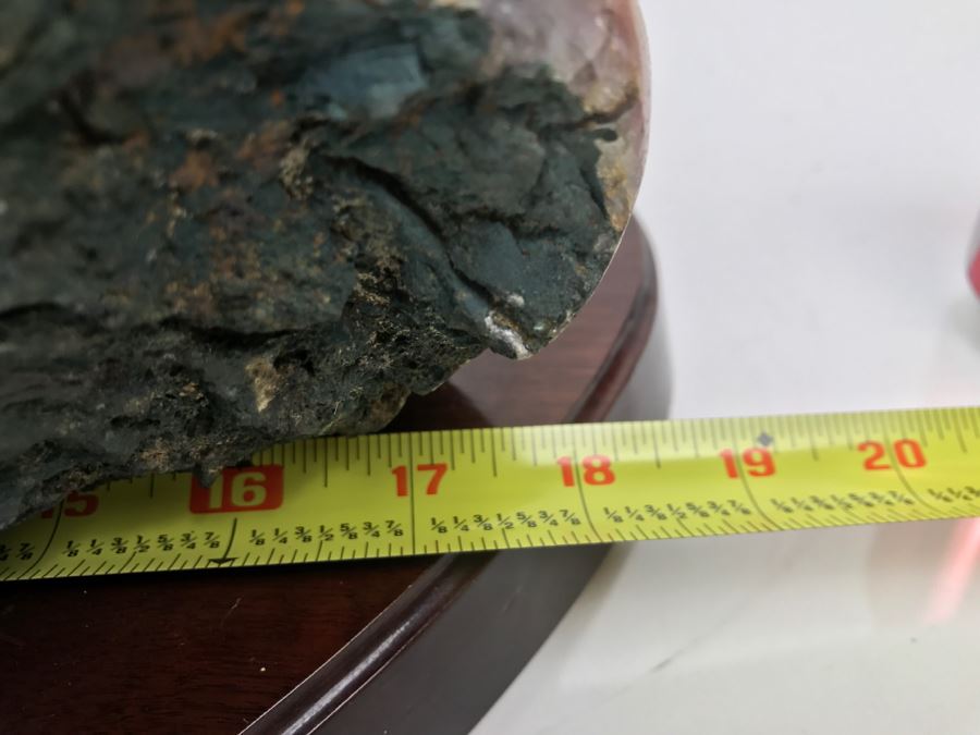 Huge Amethyst Geode Rock Stone With Wooden Base For Presentation 19'W X 11'D X 12'H [Photo 31]