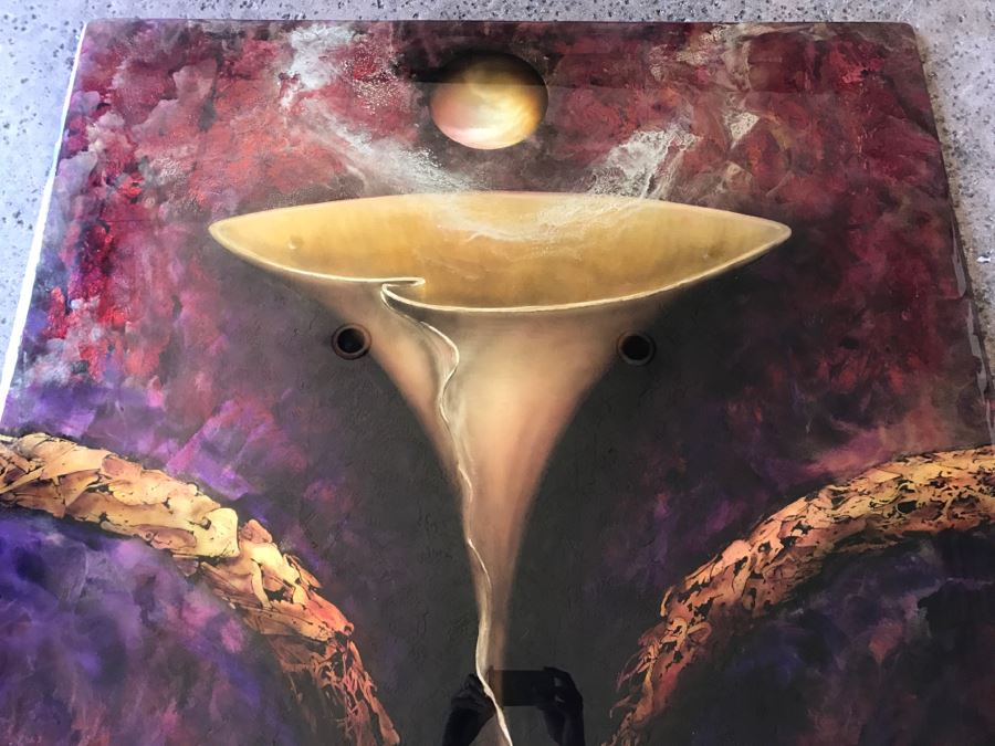 Large Original Red Wolf Fine Art Painting On Sandwiched Honeycomb Aluminum Panel Highly Reflective 60' X 48' Retail $12,000 [Photo 16]