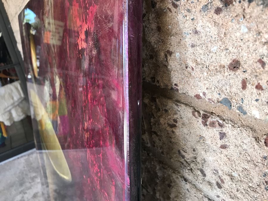 Large Original Red Wolf Fine Art Painting On Sandwiched Honeycomb Aluminum Panel Highly Reflective 60' X 48' Retail $12,000 [Photo 26]