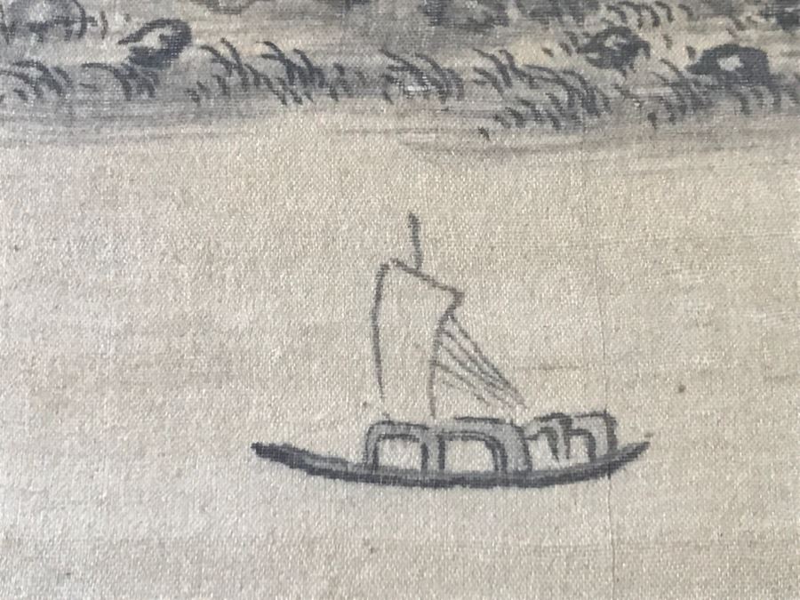 Original Antique Triptych (3) Chinese Landscape Paintings Attributed To Fei Qinghu Late 18th To Early 19th Century [Photo 24]