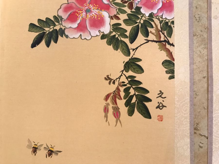 Pair Of Original Signed Chinese Floral Paintings [Photo 3]
