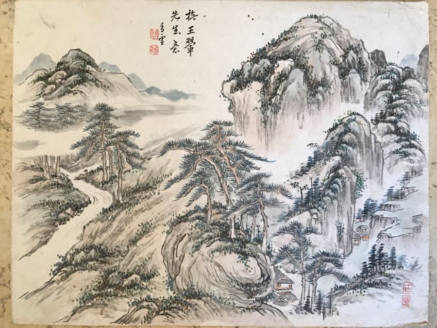 Original Signed Antique Chinese Landscape Painting [Photo 9]