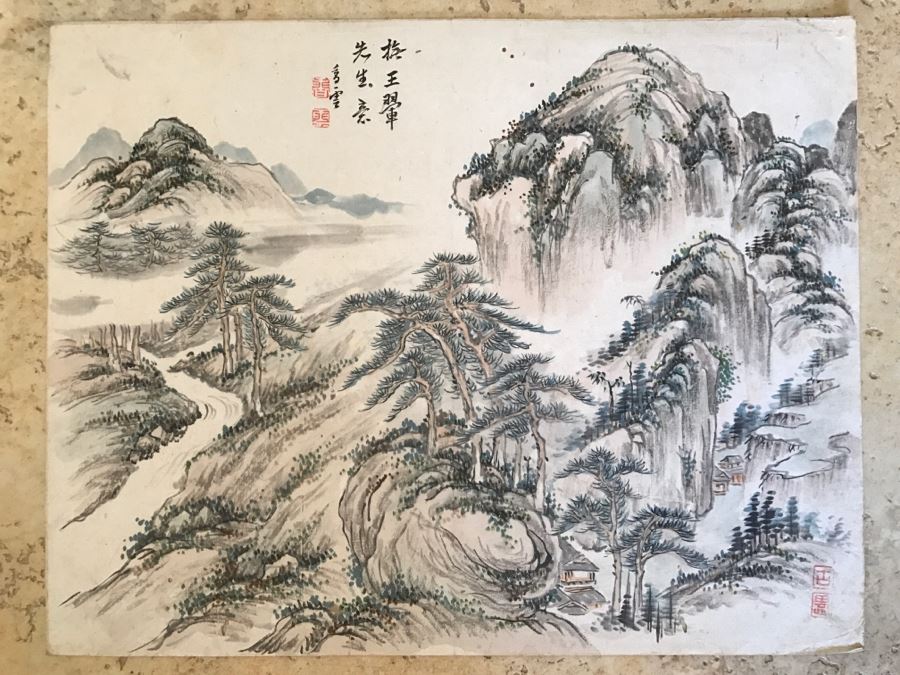 Original Signed Antique Chinese Landscape Painting