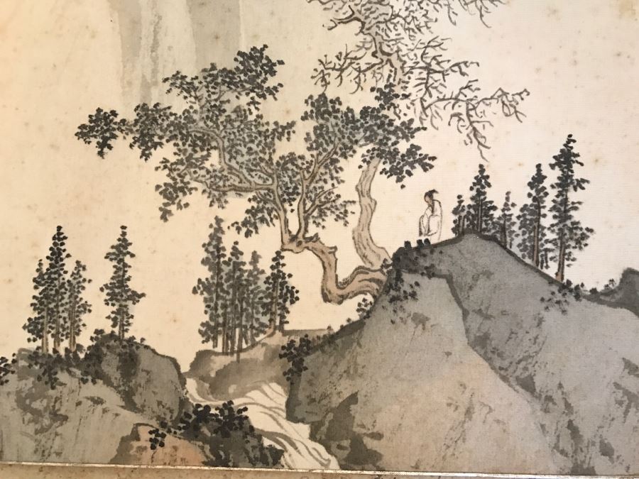 Original Signed Antique Chinese Landscape Painting (Some Foxing) [Photo 9]