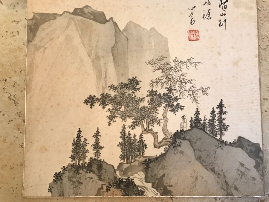 Original Signed Antique Chinese Landscape Painting (Some Foxing) [Photo 5]