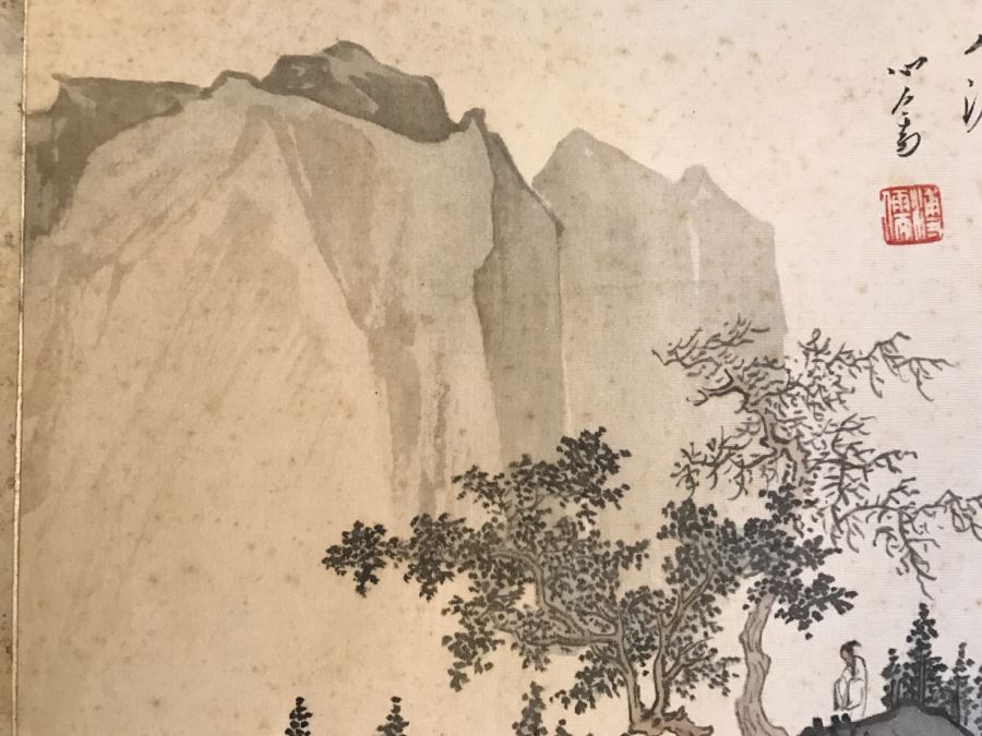 Original Signed Antique Chinese Landscape Painting (Some Foxing) [Photo 10]