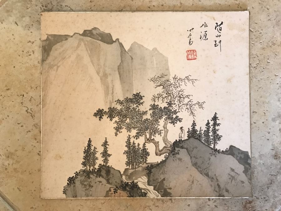 Original Signed Antique Chinese Landscape Painting (Some Foxing) [Photo 3]