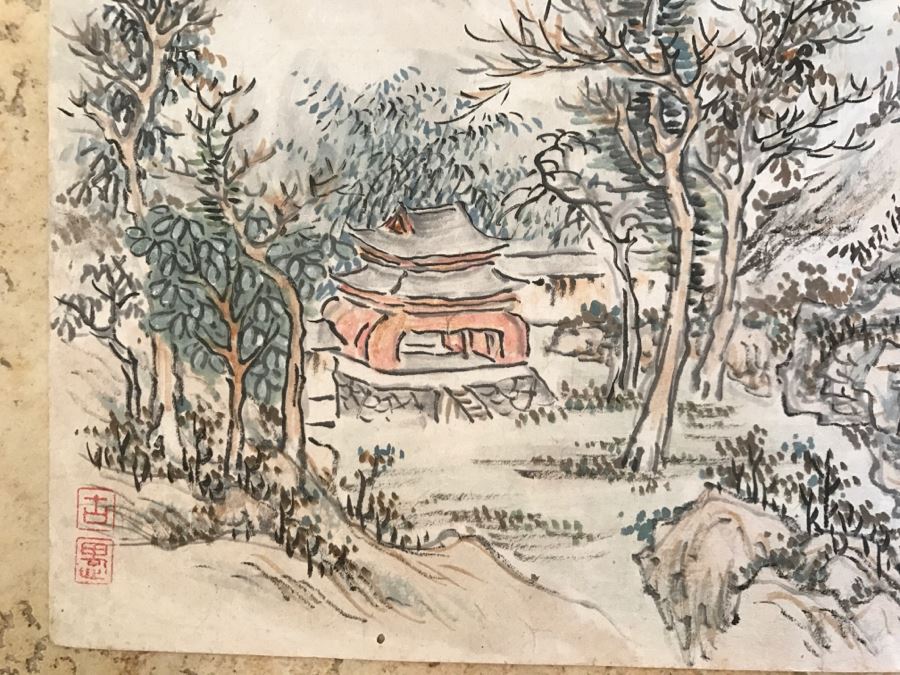 Original Signed Antique Chinese Landscape Painting [Photo 3]