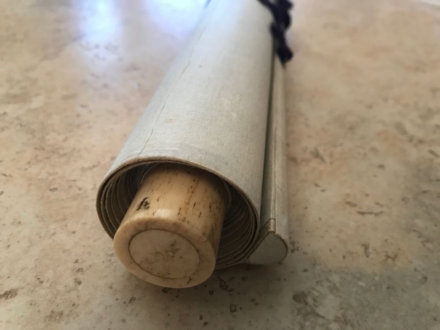 Signed Original Antique Chinese Landscape Floral Scroll Painting [Photo 4]