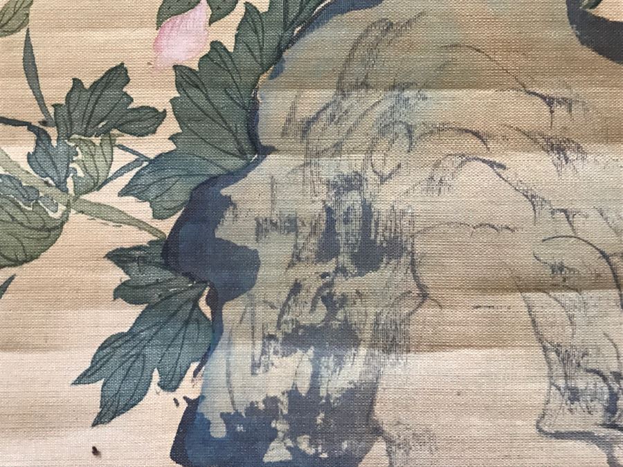 Signed Original Antique Chinese Landscape Floral Scroll Painting [Photo 10]