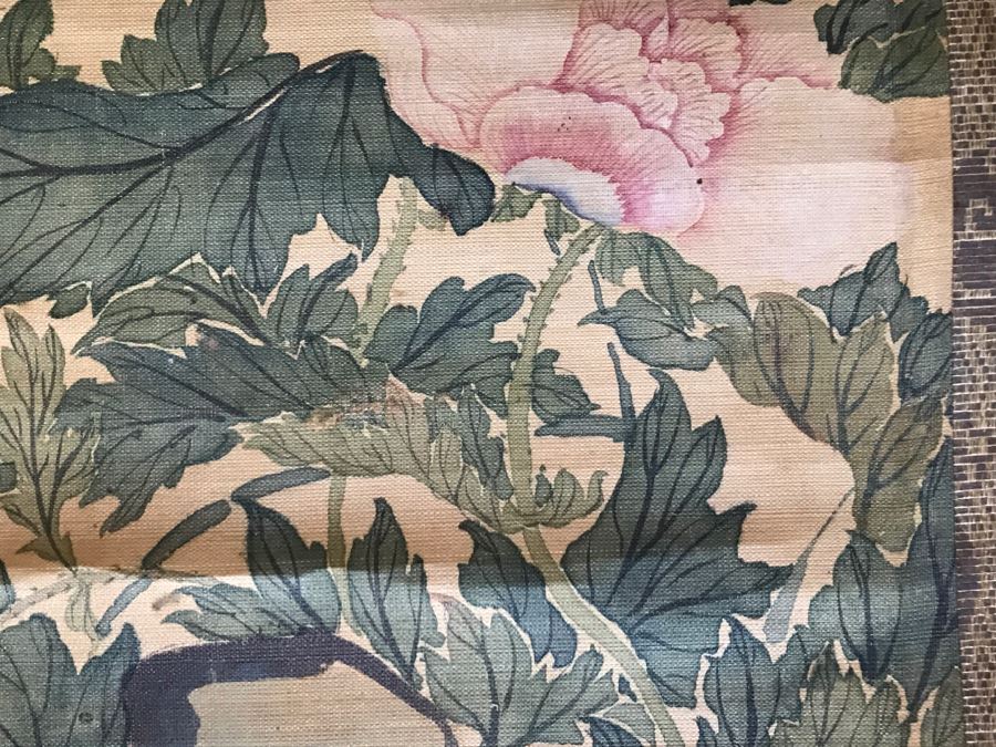 Signed Original Antique Chinese Landscape Floral Scroll Painting [Photo 11]