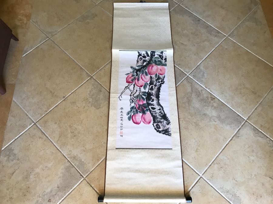 Signed Original Asian Scroll Painting [Photo 1]