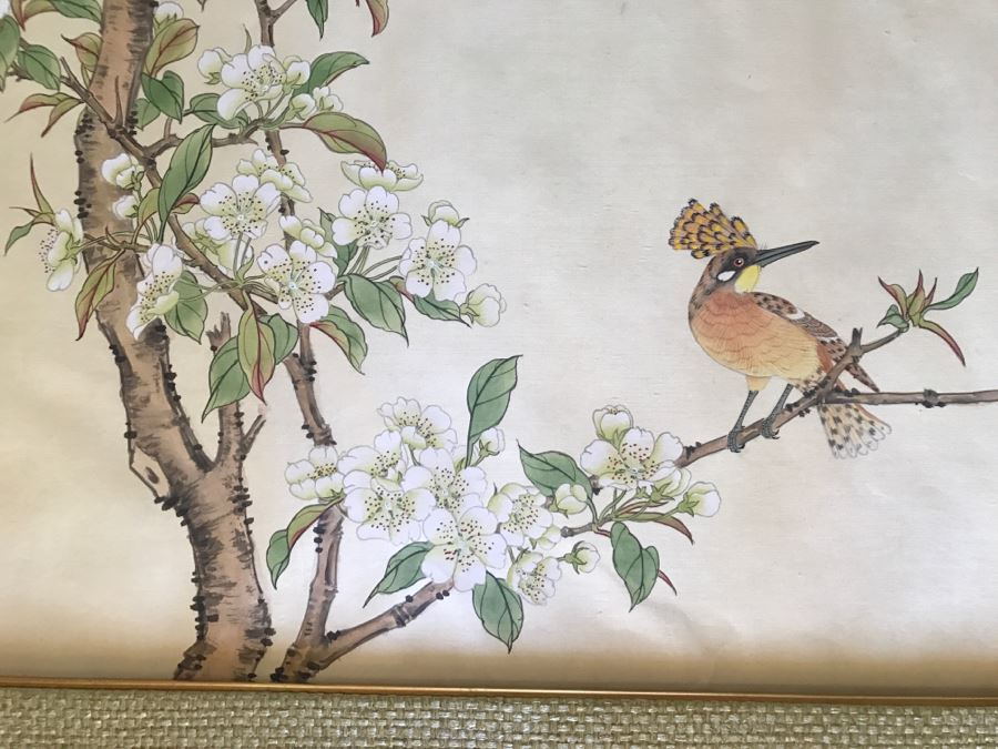 Original Signed Chinese Painting With Bird And Tree [Photo 5]