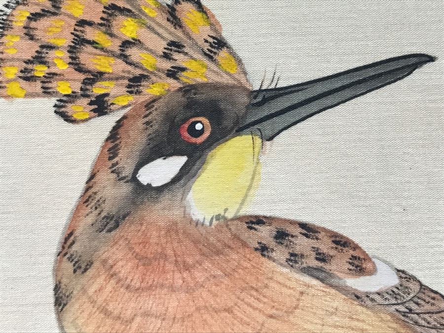 Original Signed Chinese Painting With Bird And Tree [Photo 8]