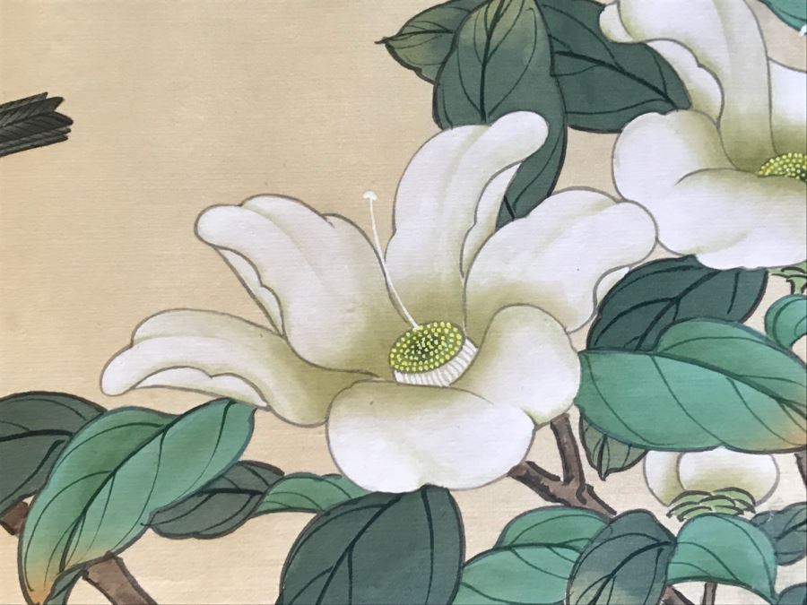 Original Signed Chinese Painting With Birds And Tree [Photo 5]