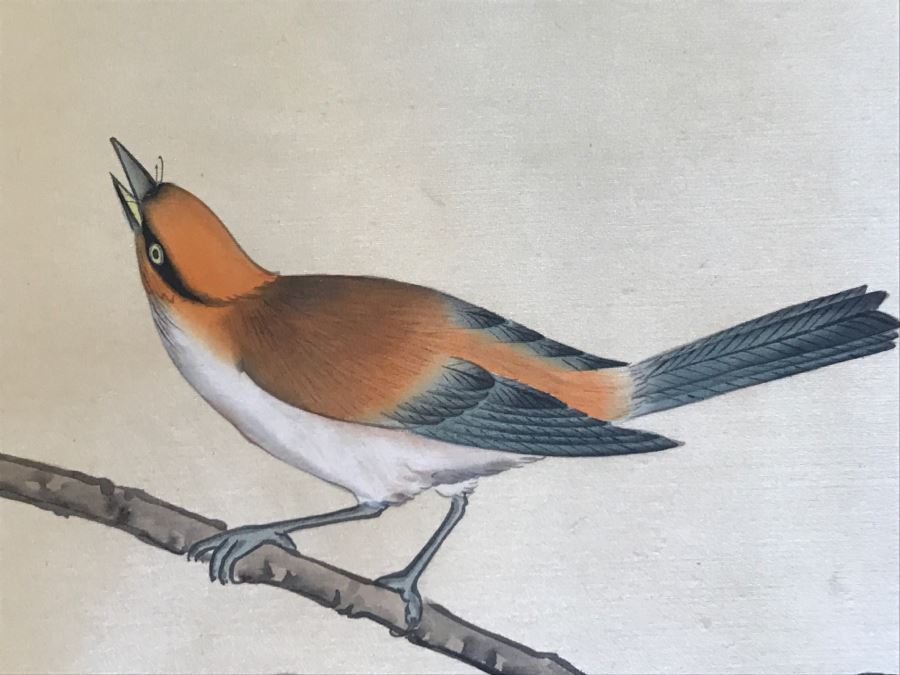 Original Signed Chinese Painting With Birds And Tree [Photo 6]