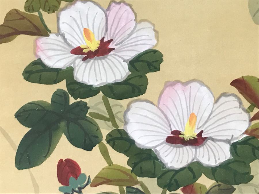 Original Signed Chinese Painting With Bees And Flowers [Photo 8]