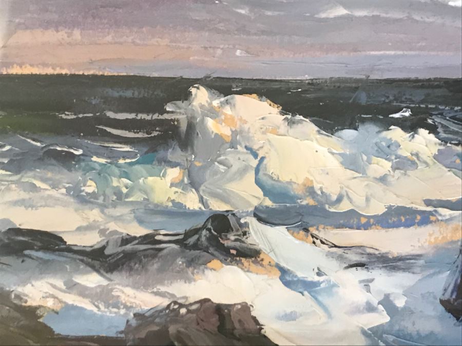 Original Plein Air Painting Of Seascape Unsigned [Photo 3]