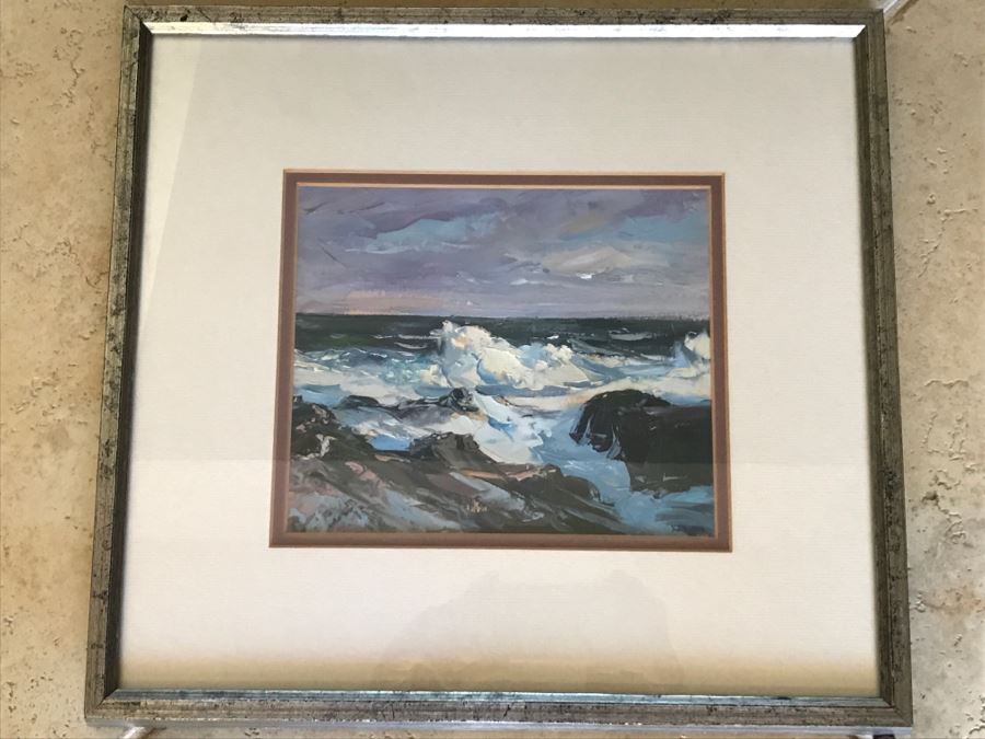 Original Plein Air Painting Of Seascape Unsigned [Photo 2]