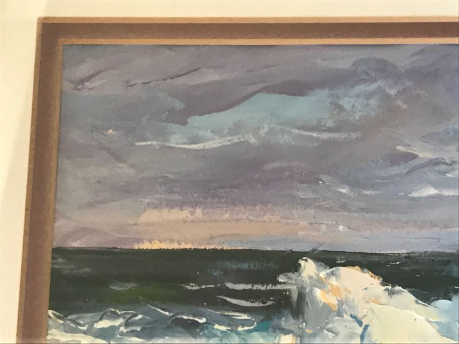 Original Plein Air Painting Of Seascape Unsigned [Photo 7]