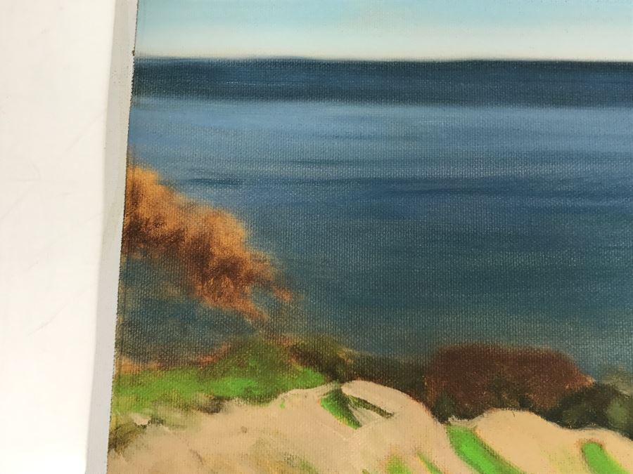 Original Plein Air Painting On Canvas Unsigned By Hollywood Art Director Canvas Size 11' X 9' [Photo 5]