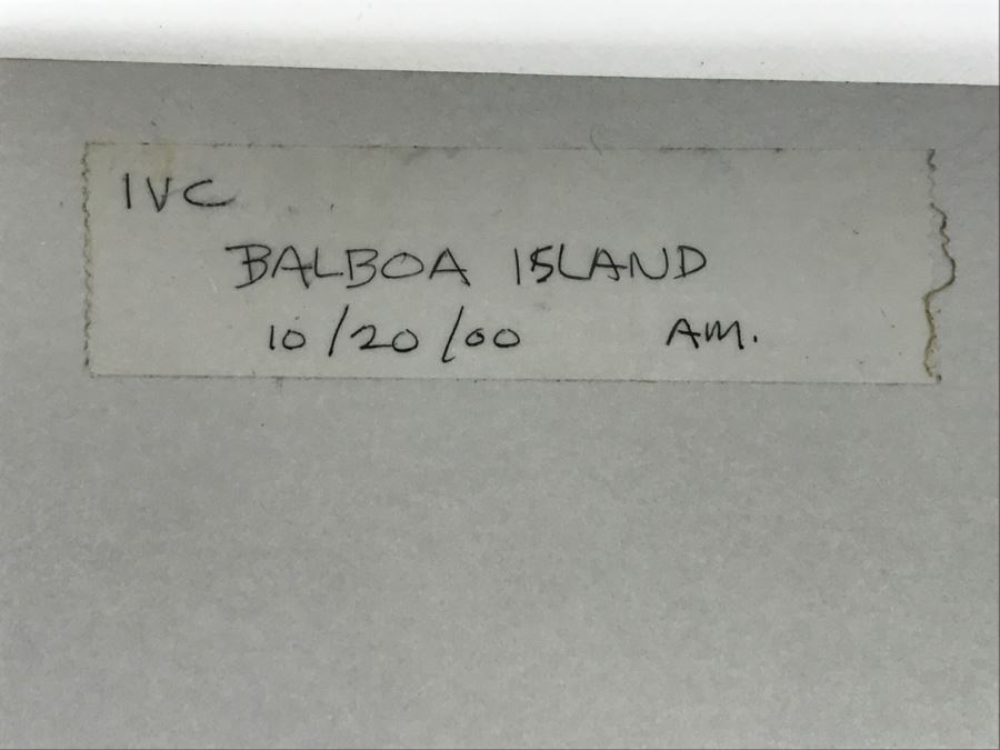 Original Plein Air Painting On Board Of Balboa Island Unsigned By Hollywood Art Director 10' X 8' [Photo 9]