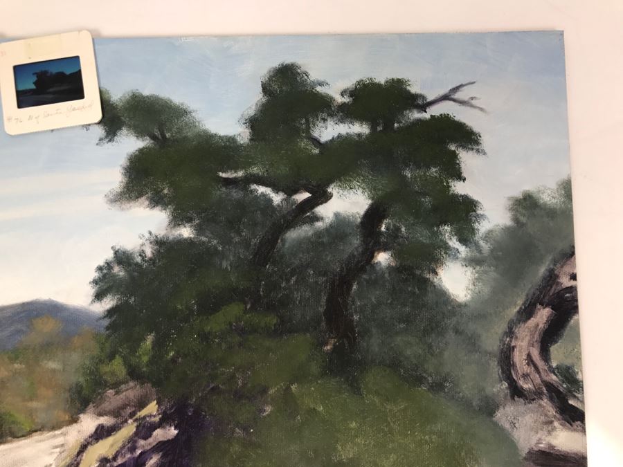 Original Plein Air Painting On Board Of Road North Of Santa Ysabel Unsigned By Hollywood Art Director 14' X 11' [Photo 6]