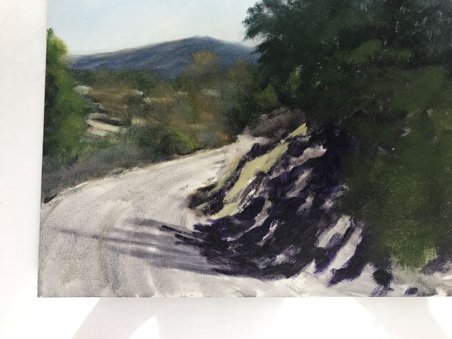 Original Plein Air Painting On Board Of Road North Of Santa Ysabel Unsigned By Hollywood Art Director 14' X 11' [Photo 4]