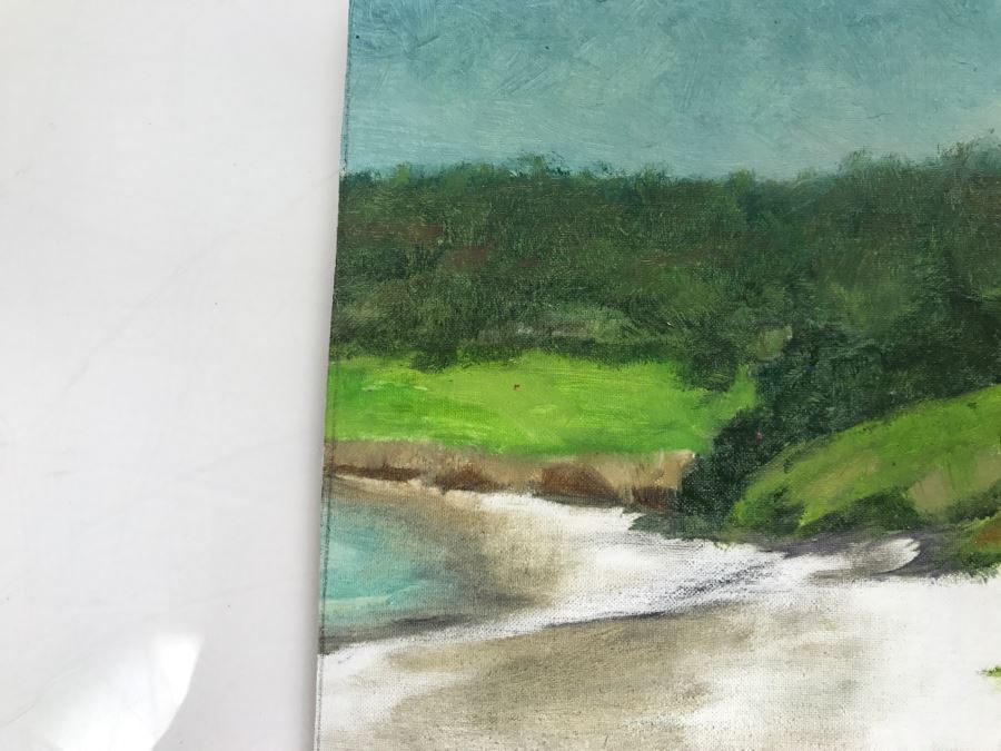 Original Plein Air Painting On Board Of Seascape Unsigned By Hollywood Art Director 10' X 8' [Photo 5]