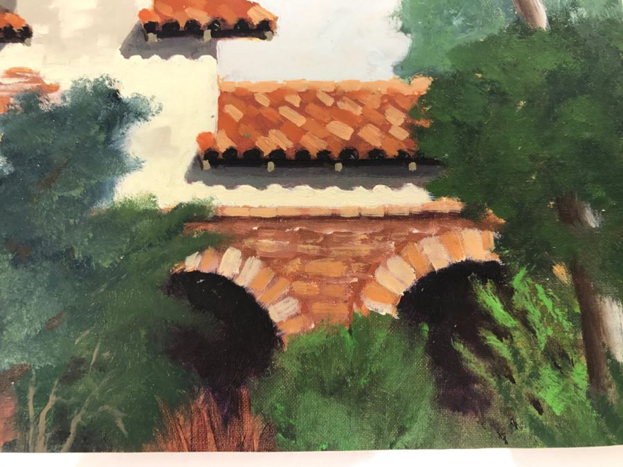 Original Plein Air Painting On Board Unsigned By Hollywood Art Director 10' X 8' [Photo 6]