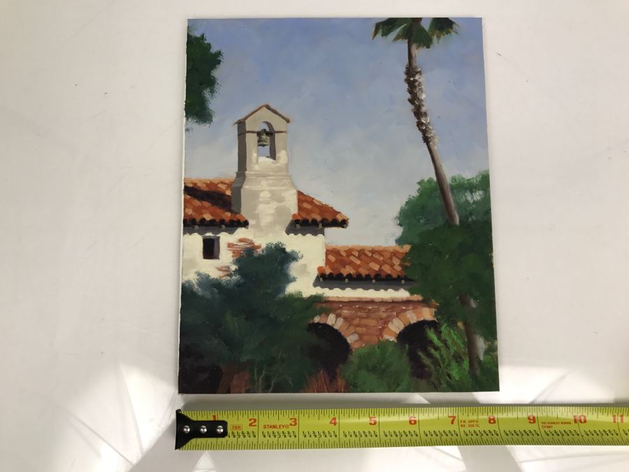 Original Plein Air Painting On Board Unsigned By Hollywood Art Director 10' X 8' [Photo 2]
