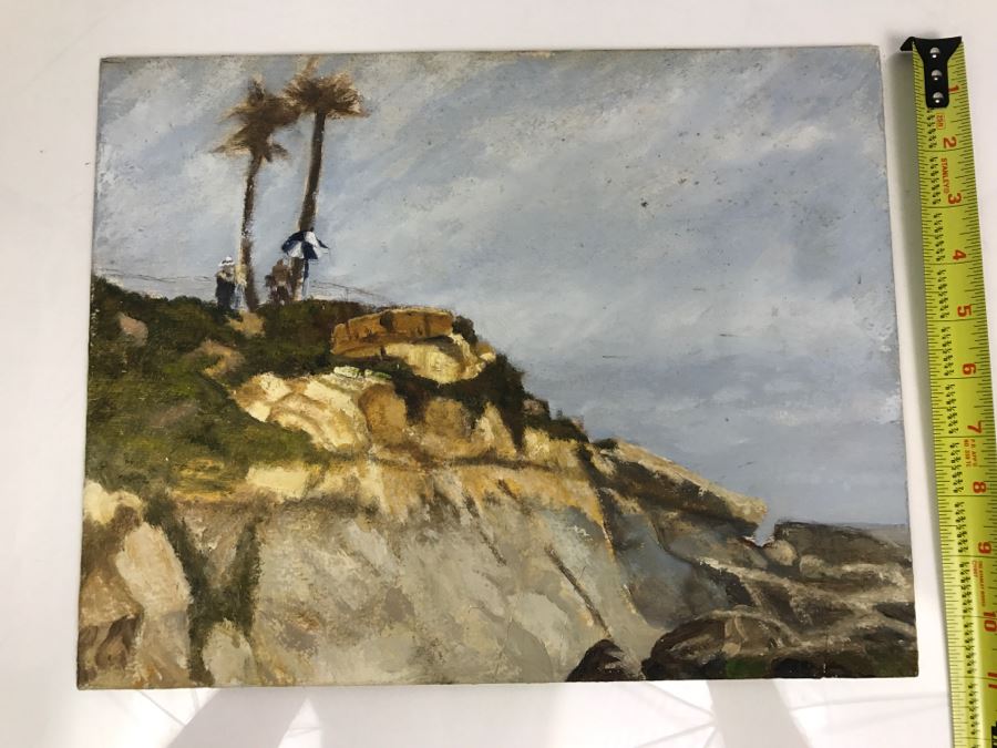 Original Plein Air Painting On Board Unsigned By Hollywood Art Director 14' X 11' [Photo 3]